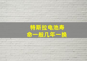 特斯拉电池寿命一般几年一换