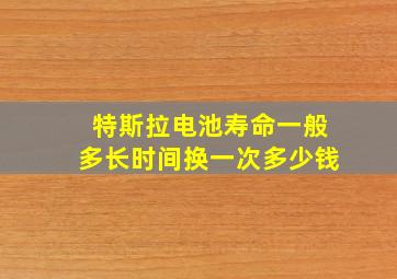 特斯拉电池寿命一般多长时间换一次多少钱