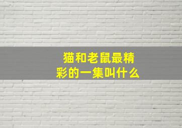 猫和老鼠最精彩的一集叫什么