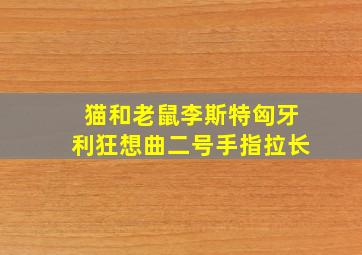 猫和老鼠李斯特匈牙利狂想曲二号手指拉长