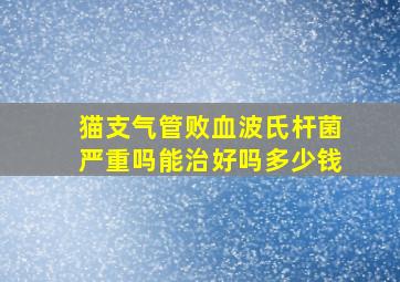 猫支气管败血波氏杆菌严重吗能治好吗多少钱