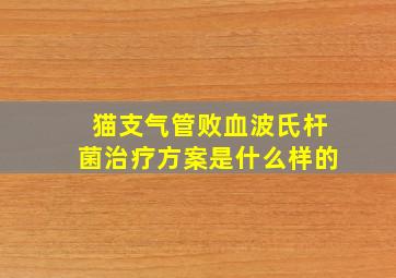 猫支气管败血波氏杆菌治疗方案是什么样的