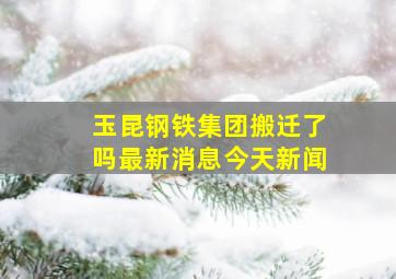 玉昆钢铁集团搬迁了吗最新消息今天新闻