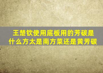 王楚钦使用底板用的芳碳是什么方太是南方菜还是黄芳碳