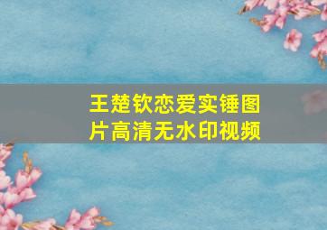 王楚钦恋爱实锤图片高清无水印视频