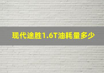 现代途胜1.6T油耗量多少