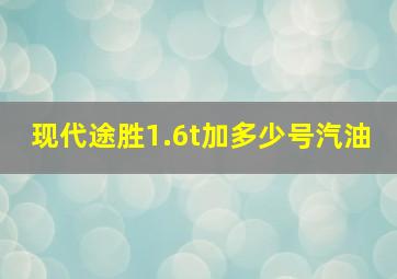 现代途胜1.6t加多少号汽油