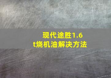 现代途胜1.6t烧机油解决方法