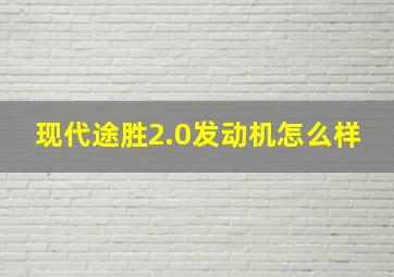 现代途胜2.0发动机怎么样