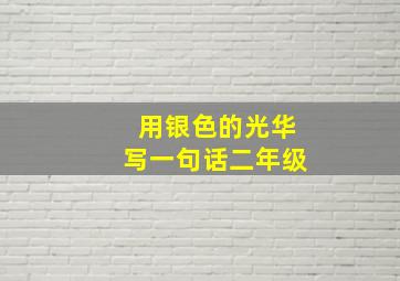 用银色的光华写一句话二年级