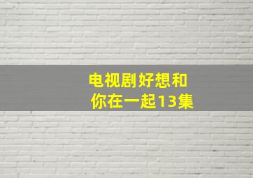 电视剧好想和你在一起13集