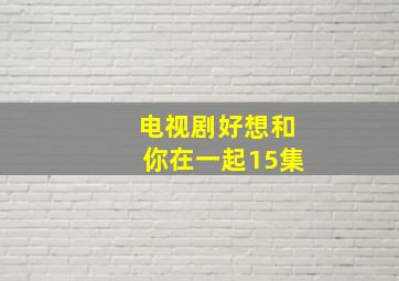 电视剧好想和你在一起15集