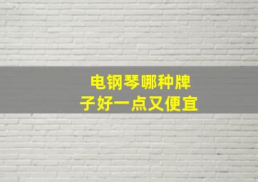 电钢琴哪种牌子好一点又便宜