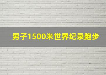 男子1500米世界纪录跑步