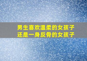 男生喜欢温柔的女孩子还是一身反骨的女孩子