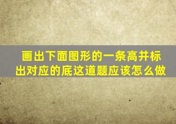 画出下面图形的一条高并标出对应的底这道题应该怎么做