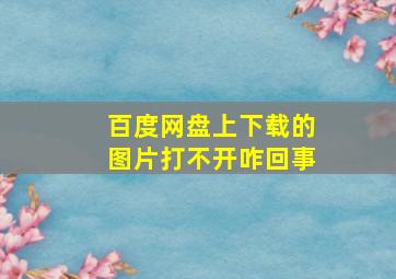 百度网盘上下载的图片打不开咋回事