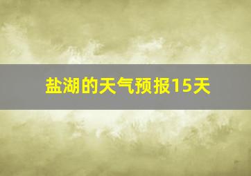 盐湖的天气预报15天