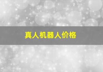 真人机器人价格