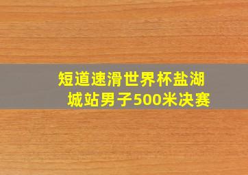 短道速滑世界杯盐湖城站男子500米决赛