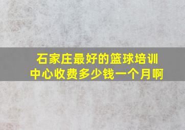 石家庄最好的篮球培训中心收费多少钱一个月啊