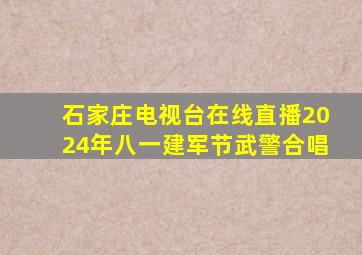 石家庄电视台在线直播2024年八一建军节武警合唱