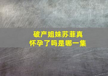 破产姐妹苏菲真怀孕了吗是哪一集