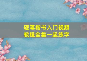 硬笔楷书入门视频教程全集一起练字