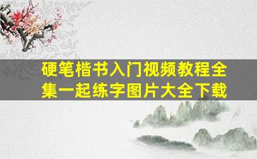 硬笔楷书入门视频教程全集一起练字图片大全下载