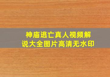 神庙逃亡真人视频解说大全图片高清无水印