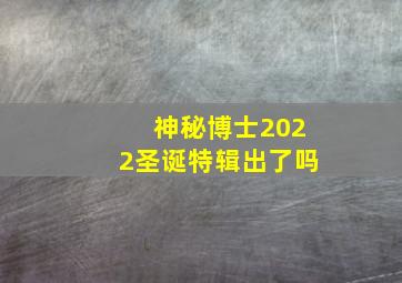 神秘博士2022圣诞特辑出了吗