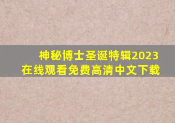 神秘博士圣诞特辑2023在线观看免费高清中文下载