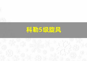 科勒5级旋风