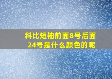 科比短袖前面8号后面24号是什么颜色的呢