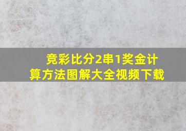 竞彩比分2串1奖金计算方法图解大全视频下载