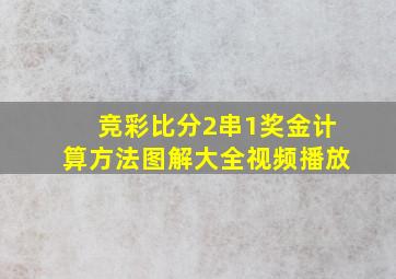 竞彩比分2串1奖金计算方法图解大全视频播放