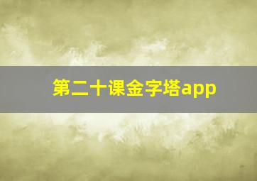 第二十课金字塔app