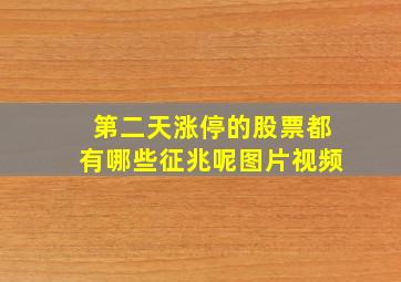 第二天涨停的股票都有哪些征兆呢图片视频