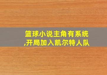 篮球小说主角有系统,开局加入凯尔特人队