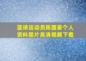 篮球运动员陈国豪个人资料图片高清视频下载