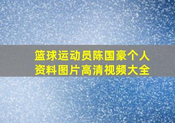 篮球运动员陈国豪个人资料图片高清视频大全