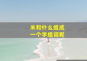 米和什么组成一个字组词呢