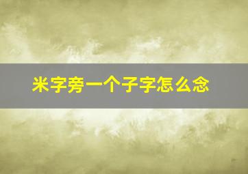 米字旁一个子字怎么念