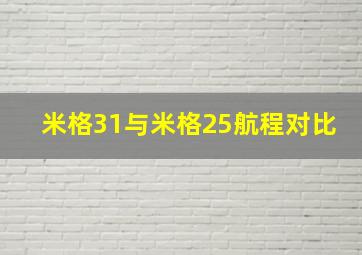 米格31与米格25航程对比