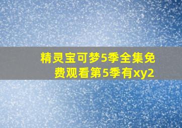 精灵宝可梦5季全集免费观看第5季有xy2