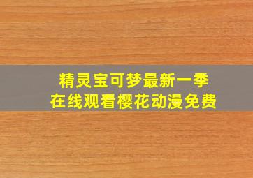 精灵宝可梦最新一季在线观看樱花动漫免费