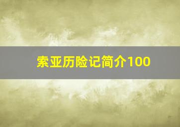 索亚历险记简介100