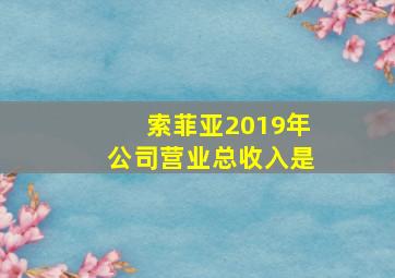 索菲亚2019年公司营业总收入是