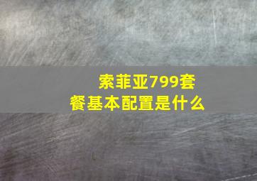 索菲亚799套餐基本配置是什么