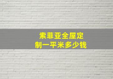 索菲亚全屋定制一平米多少钱